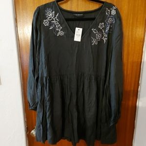 Embroidered baby doll shirt